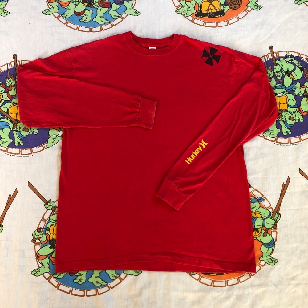 Vintage Hurley Long Sleeve T Shirt Mens XXL